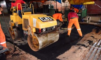 Verifican bacheos en el microcentro