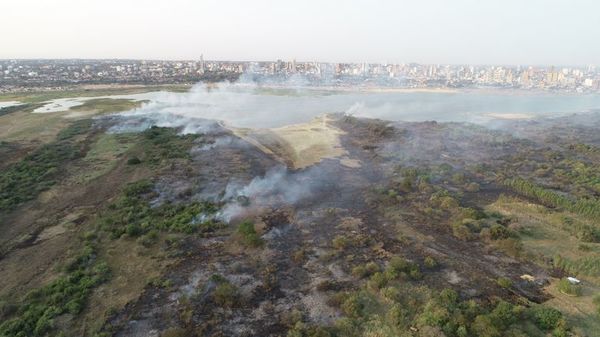 Incendio en Bahía de Asunción afectó hábitat de aves - Nacionales - ABC Color