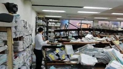 HOY / Estante de expedientes de Tribunales cae sobre un funcionario