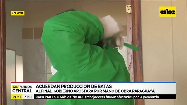 Gobierno apostará a producción nacional de batas - ABC Noticias - ABC Color