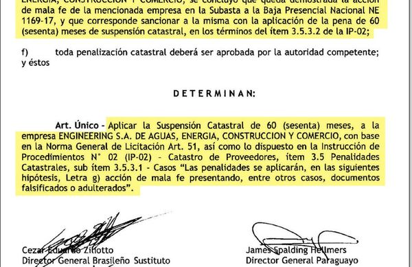 “Superproveedora” fue sancionada por Itaipú por adulterar documentos - Nacionales - ABC Color