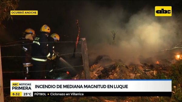 Incendio consumió un patio baldío en Luque - ABC Noticias - ABC Color