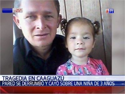 Niña de 3 años fallece luego de que se derrumbó una pared sobre ella