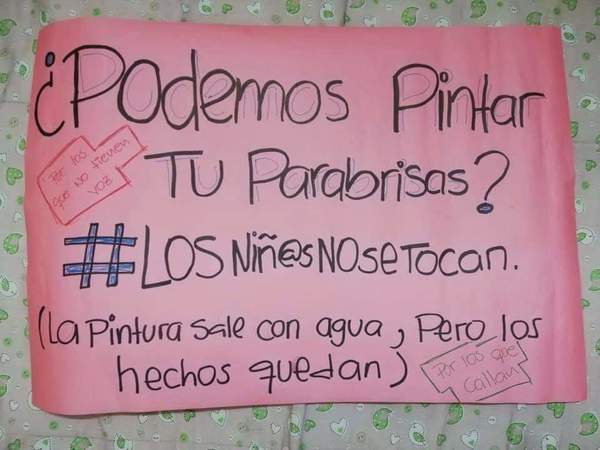 Pintata contra la violencia infantil ' #LosNiñosNoSeTocan' a llevarse este sábado y domingo en Asunción