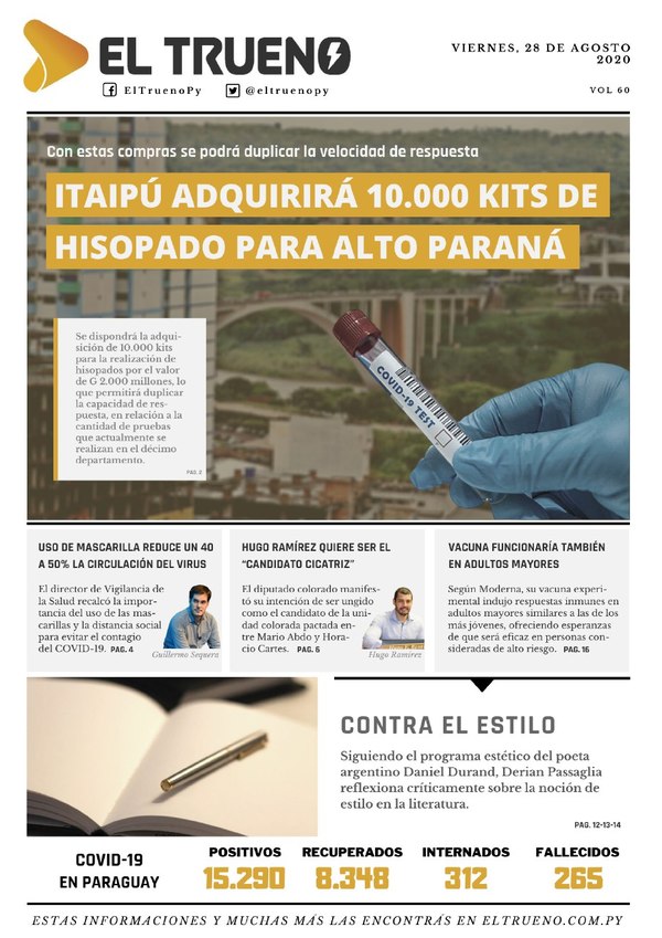 E-paper 28 de Agosto 2020 - El Trueno