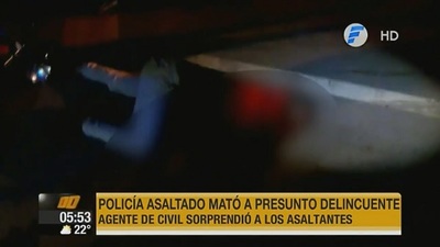 Policía de particular acaba con motochorro en asalto