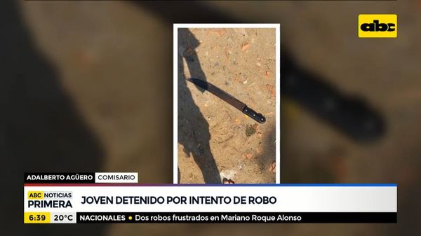 Joven detenido por intento de robo - ABC Noticias - ABC Color