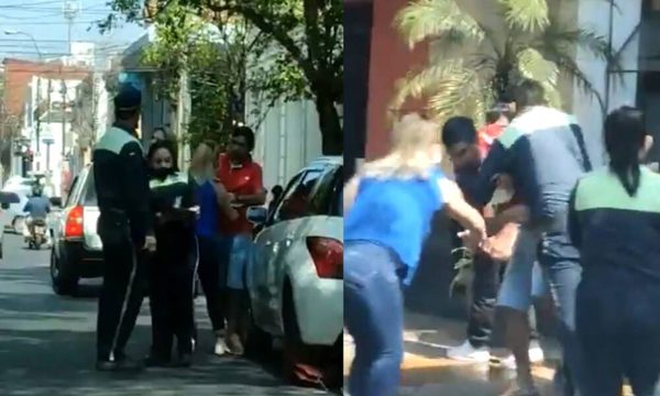¿Es correcta la reacción del policía de tránsito luego de recibir una agresión?