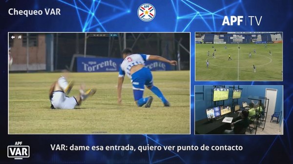 Así fue la revisión del VAR en los partidos de 12-Olimpia y Guaraní-Nacional