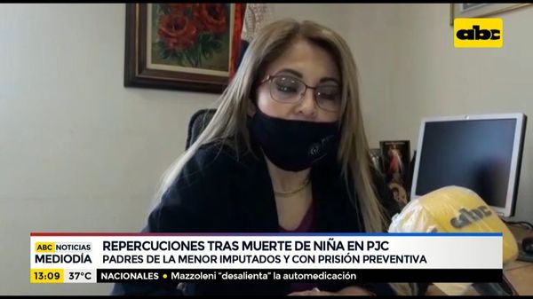 Prisión preventiva para padres de la niña que falleció tras ser violada en PJC - ABC Noticias - ABC Color