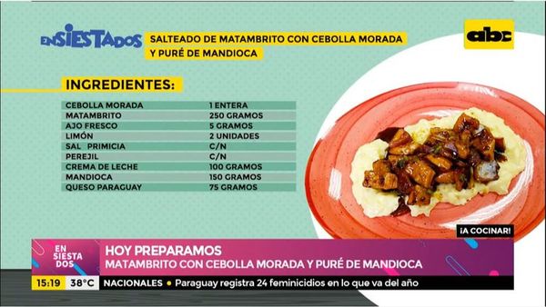 Preparamos matambrito con cebolla morada y puré de mandioca - Ensiestados - ABC Color