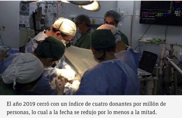 Donación de órganos se redujo entre 50% y 60% a causa de la pandemia