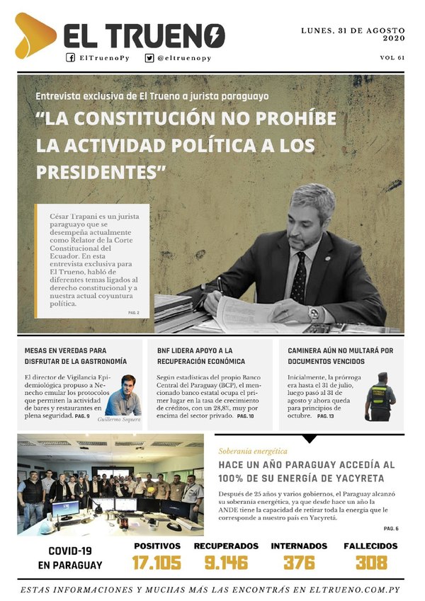 E-paper 31 de Agosto 2020 - El Trueno