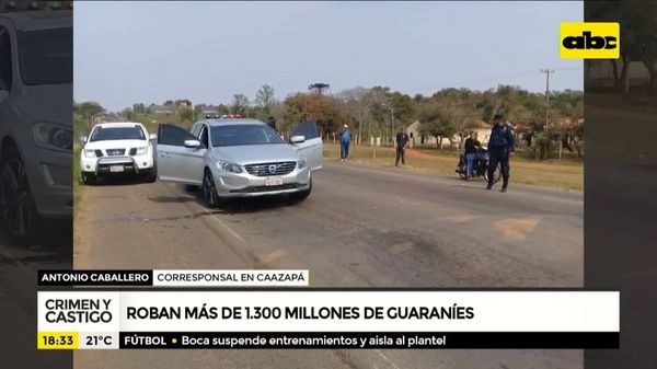 Roban 1.300 millones de guaraníes en Caazapá - Crimen y castigo - ABC Color