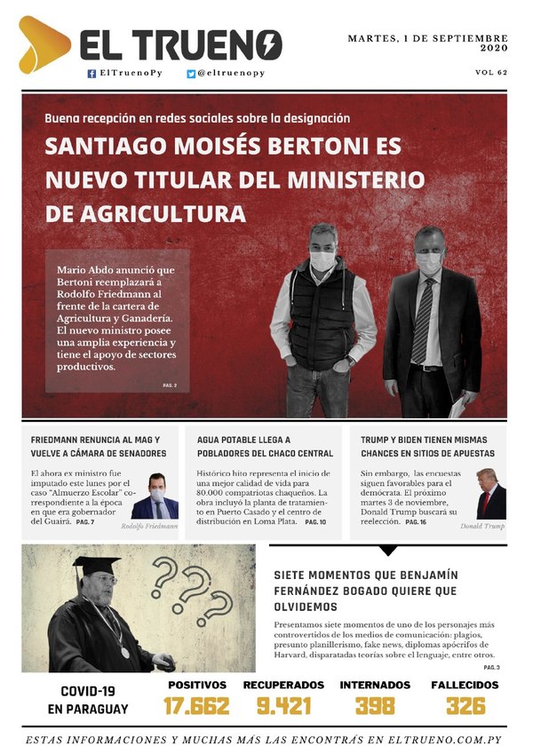 E-paper 01 de Septiembre 2020 - El Trueno