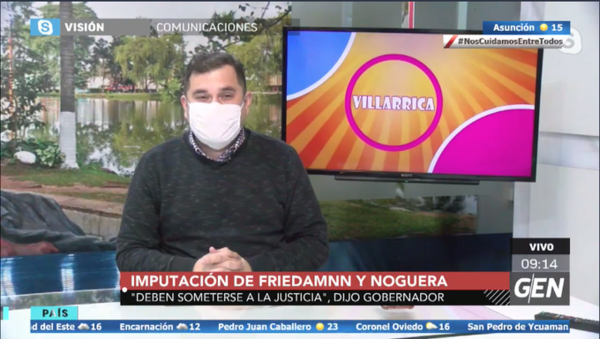 HOY / Christian Núñez, periodista de Visión Comunicaciones de Villarrica, con las novedades del noveno departamento