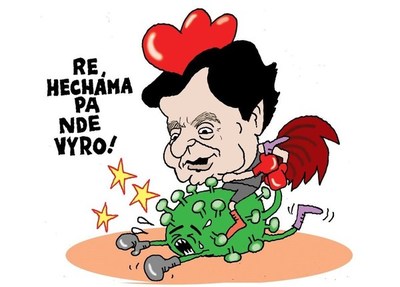 Rehecháma pa nde vyro: con una caricatura, Euclides muestra cómo está venciendo al Covid-19 - ADN Paraguayo