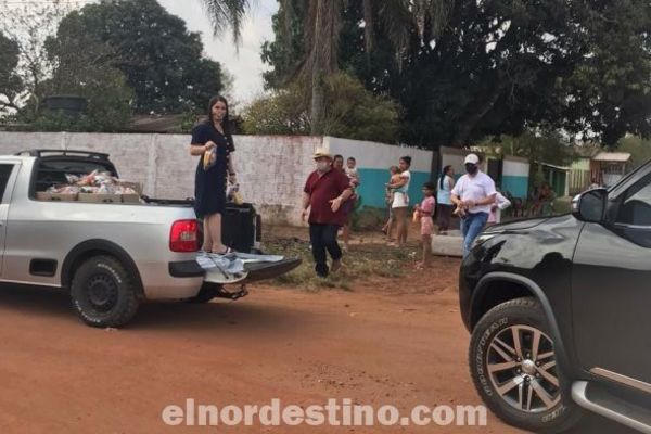 Presidente Guillén acompañó en Zanja Pytã al equipo de Perla Franco en acción solidaria durante domingo de clásico