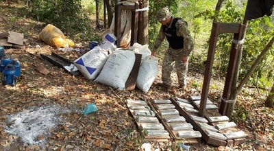 Vivienda rural servía como base de procesamiento y acopio de marihuana