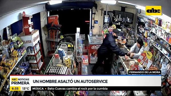 Un hombre asaltó un autoservice en Fernando de la Mora - ABC Noticias - ABC Color
