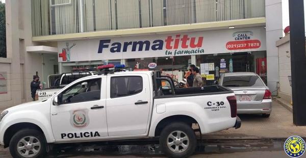 Solitario ladrón cae tras asaltar farmacia en Luque •