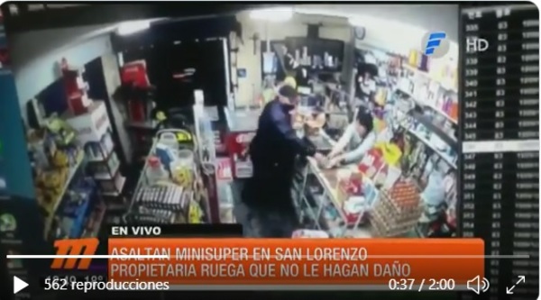 Barcequillo: Roban a mano armada un autoservicio » San Lorenzo PY