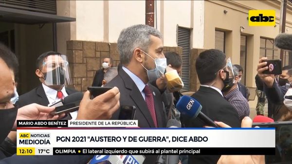 Abdo habló de un PGN 2021 austero y de guerra, y evitó referirse al caso Friedmann - ABC Noticias - ABC Color