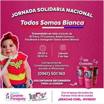 Maratón “Todos Somos Bianca” será este sábado – Prensa 5