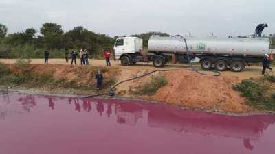 Laguna Cerro: extraen 22.000 litros de agua para realizar pruebas a mayor escala con el fin de recuperar espejo de agua - El Trueno