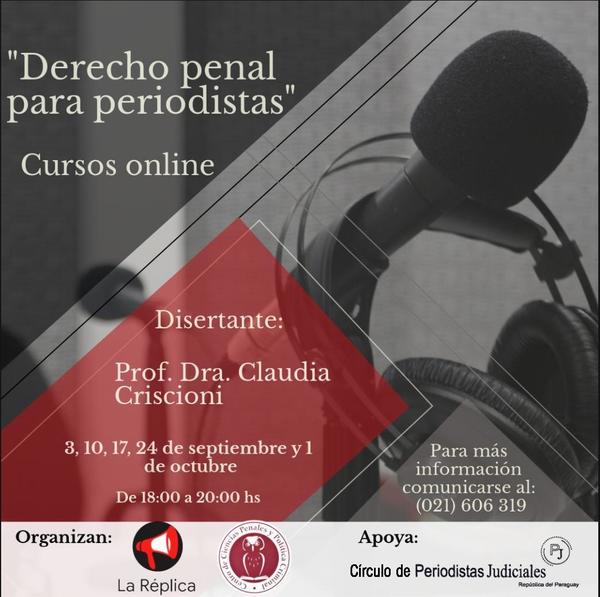 Hoy darán inicio a curso de derecho penal orientado a periodistas