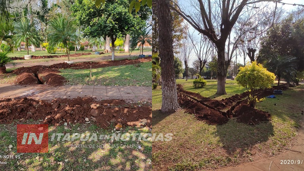 INICIAN OBRAS DE ILUMINACIÓN EN PLAZA HÉROES DEL CHACO DE FRAM.
