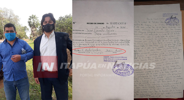 PRESIDENTE DE JUNTA DE YATYTAY MUESTRA DOCUMENTOS TRAS DENUNCIA EN SU CONTRA