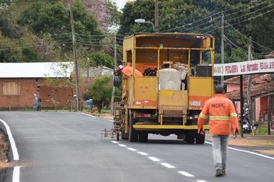 Obras de asfaltado en barrio de Ayolas - Nacionales - ABC Color