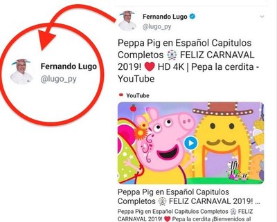 Crónica / ¿Qué pio pasó papá?: Lugo posteó a Peppa