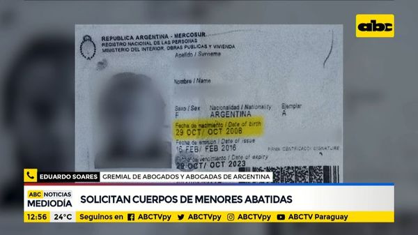 Documentos argentinos de niñas abatidas son reales, afirma abogado - ABC Noticias - ABC Color