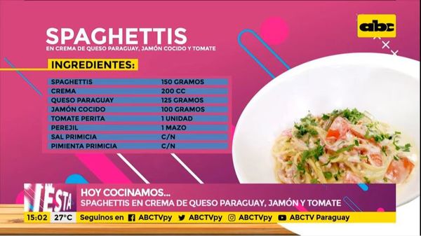 Cocinamos spaghettis en crema de queso paraguay - Ensiestados - ABC Color