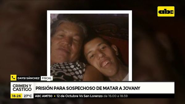 Prisión para el sospechoso de matar a Jovany - Crimen y castigo - ABC Color