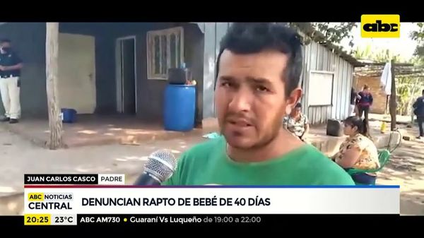 Denuncian rapto de bebé de 40 días - ABC Noticias - ABC Color