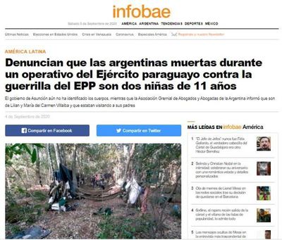 Prensa internacional se hace eco de muerte de niñas en enfrentamiento