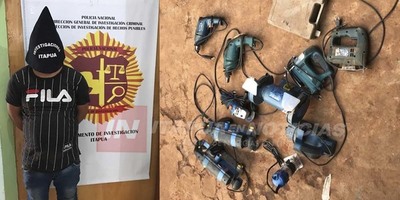 RECUPERAN OBJETOS HURTADOS Y DETIENEN AL SUPUESTO AUTOR EN ARROYO PORA