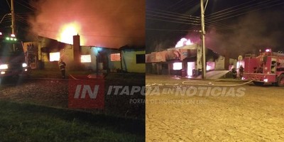 INCENDIO CONSUME VIVIENDA Y LOCAL COMERCIAL EN EL CENTRO DE FRAM