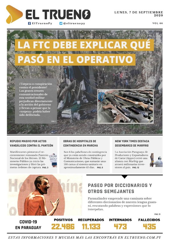 E-paper 07 de Septiembre 2020 - El Trueno