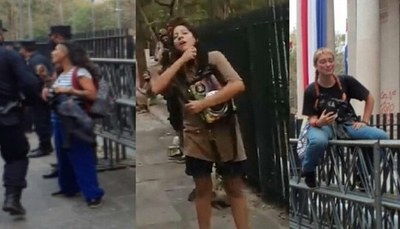 ¿Quiénes son las personas que violentaron símbolos patrios?