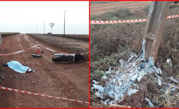 Motociclista embistió contra una columna de concreto y murió