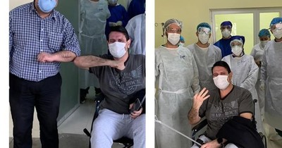 La Nación / “Este virus es una porquería que no hay que subestimar”, dice Pallarolas, emocionado, tras el alta