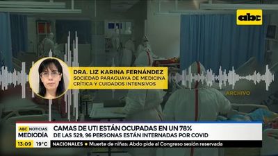 Camas de terapia intensiva están ocupadas en un 78% - ABC Noticias - ABC Color