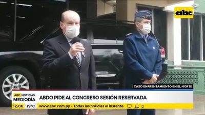 Mario Abdo pide al Congreso una sesión reservada - ABC Noticias - ABC Color
