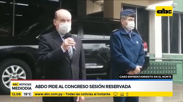 Mario Abdo pide al Congreso una sesión reservada - ABC Noticias - ABC Color