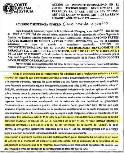 Empresa de Wasmosy no quería pagar impuestos - Nacionales - ABC Color