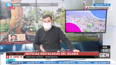 HOY / Christian Núñez, periodista de Visión Comunicaciones de Villarrica, sobre noticias destacadas del Guairá